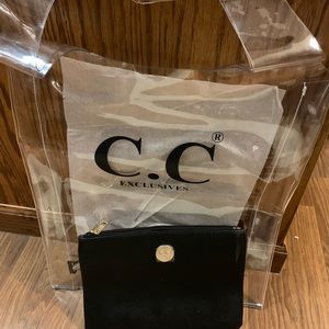 C.c clear tote bag new